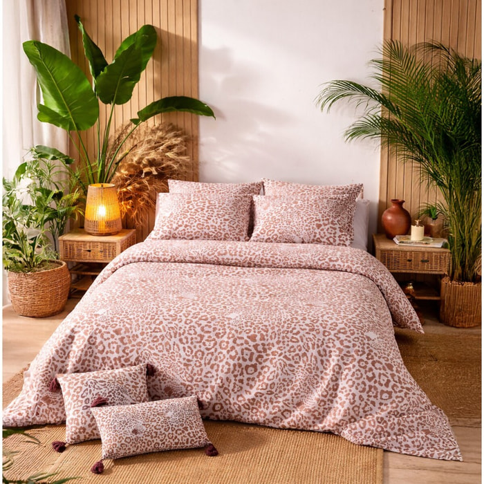 Parure De Couette 3pcs 100% Coton 57 Fils/cm2-jag Sable