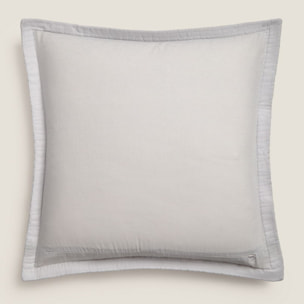 Funda de cuadrante acolchada rayas Rima color marfil crudo 100% Algodón