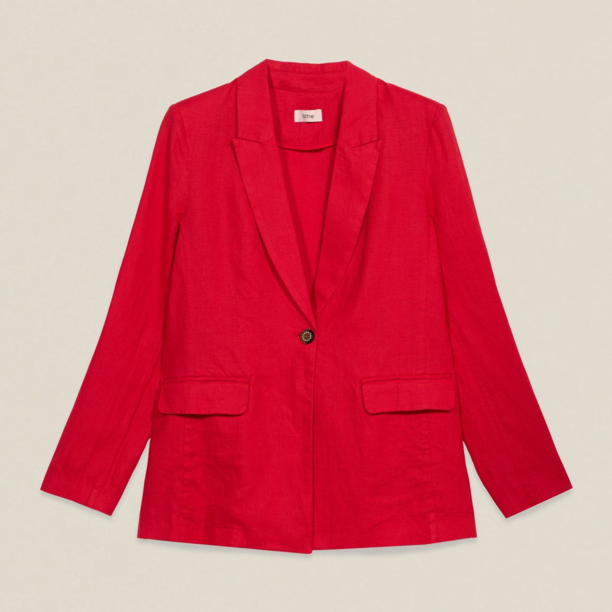 Oltre - Blazer in puro lino - Rosso