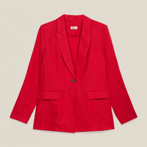 Oltre - Blazer in puro lino - Rosso