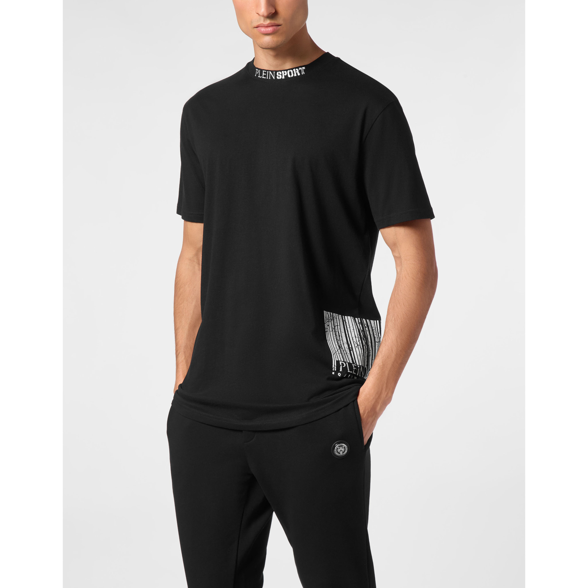 PLEIN SPORT Camiseta Cuello Redondo BARCODE