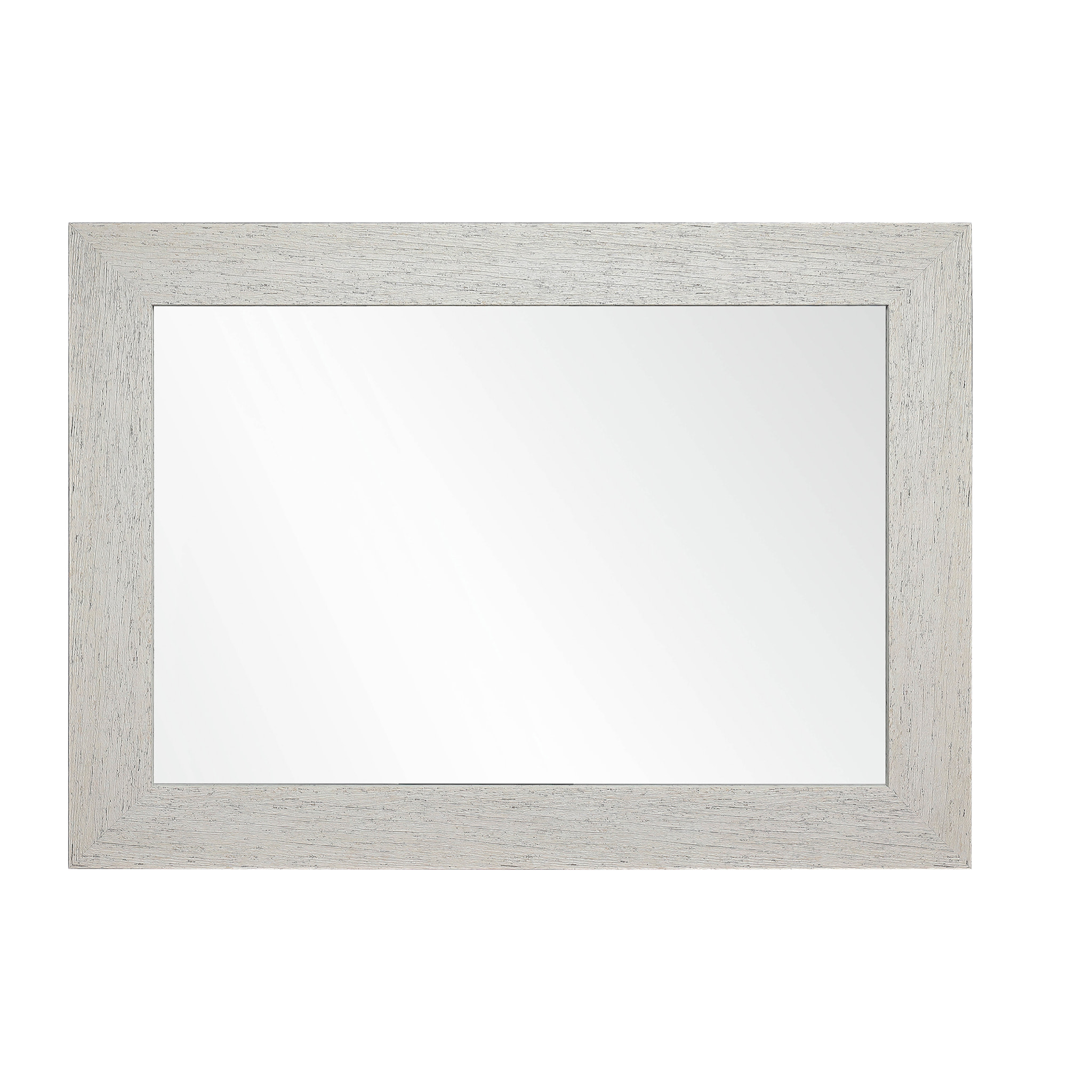 Espejo rectangular Vintage poliestireno blanco decapé 109x79x2 cm