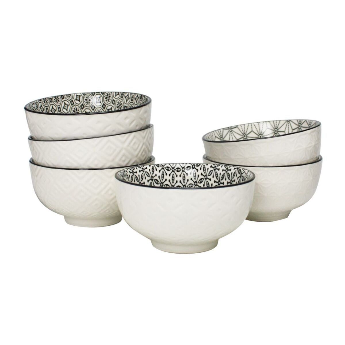 Lot de 6 petits bols, design 2, KOMAE