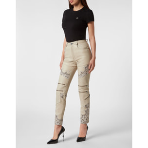 PHILIPP PLEIN Leather Trousers PAISLEY