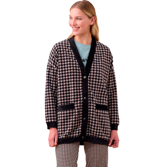 Cardigan donna in micropile articolo pidi. Noidinotte
