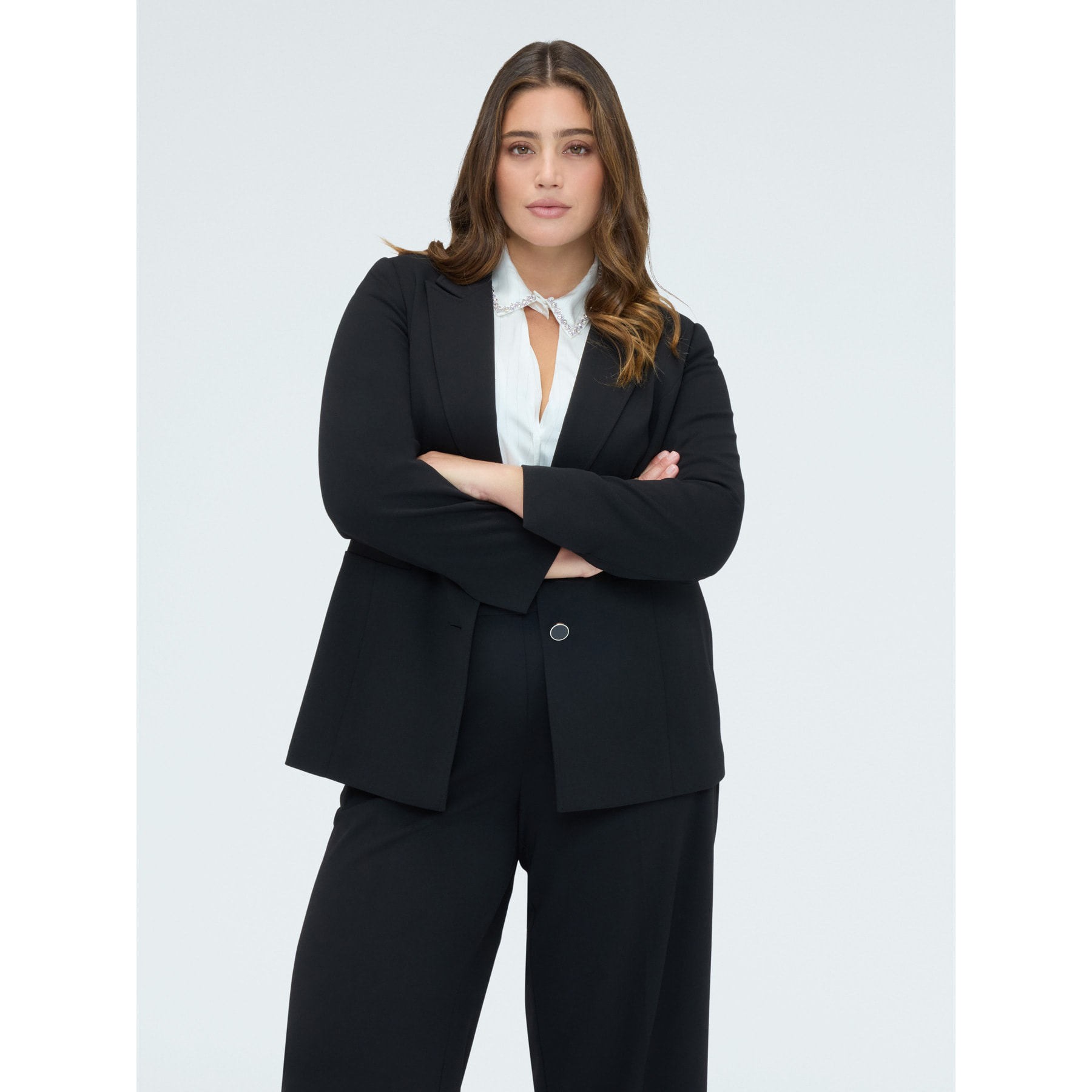 Fiorella Rubino - Blazer ajustado en tejido elástico - Negro