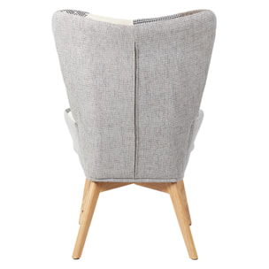 Fauteuil Helsinki Patchwork Gris