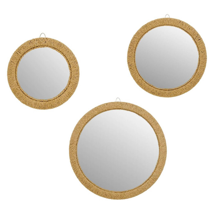 3 miroirs Tilia 23/32/40cm corde