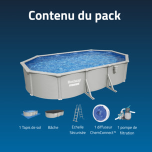 Bestway Piscine acier hors sol Ovale Hydrium 610 x 366 x 122 cm