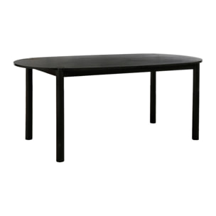 Table à manger ovale bois d'hévéa 6 places CONSTANCE