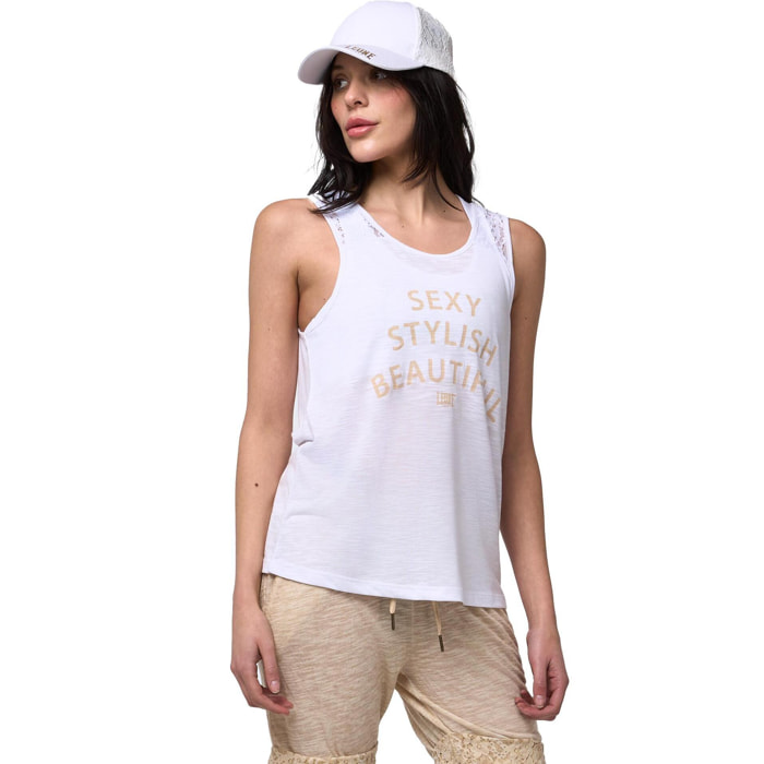 Camiseta de tirantes mujer Leone Lace