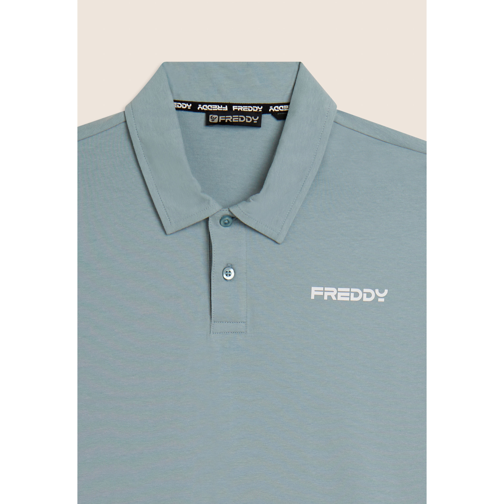 Polo in heavy jersey stretch con logo