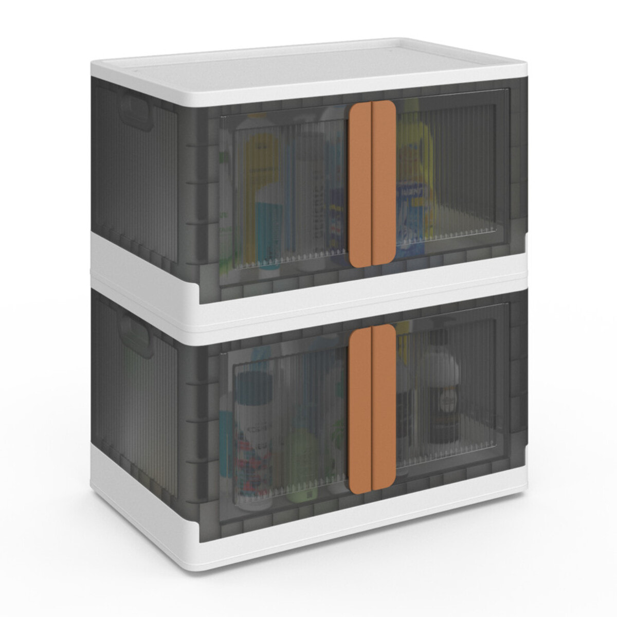 Boîtes de rangement empilables 72L - lot de 2