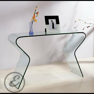 Consolle Tavolo Scrivania Ingresso Soggiorno Camera Letto Salotto Ufficio Sala Vetro Cristallo Tavolino Stretto Design Moderno Elegante 120 x 82 x 40