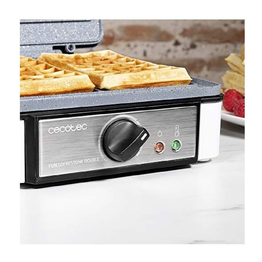 Cecotec fun gofrestone double gofrera con 1200 w de potencia revestimiento de pi