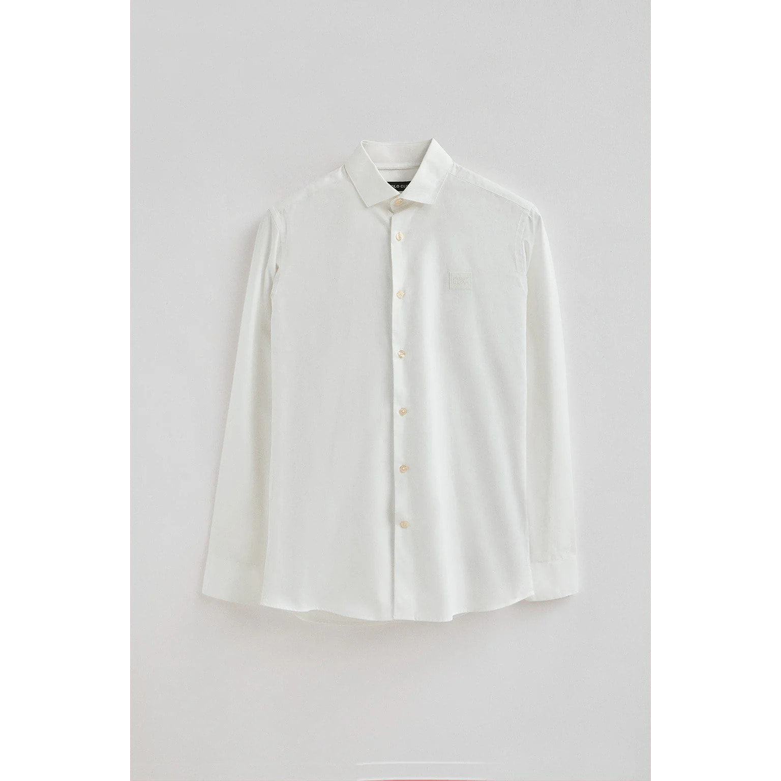 Camicia bianca slim fit, con collo italiano e logo Polo Club