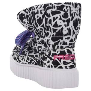 Puff Boot stampa fantasia con imbottitura in pile