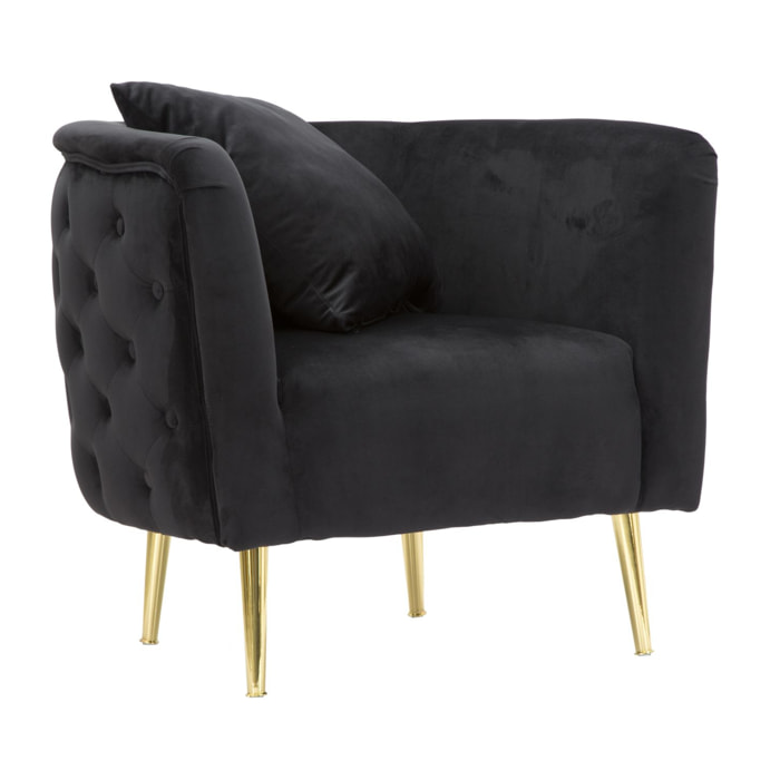 POLTRONA BUCAREST NEROCM 76X74X71