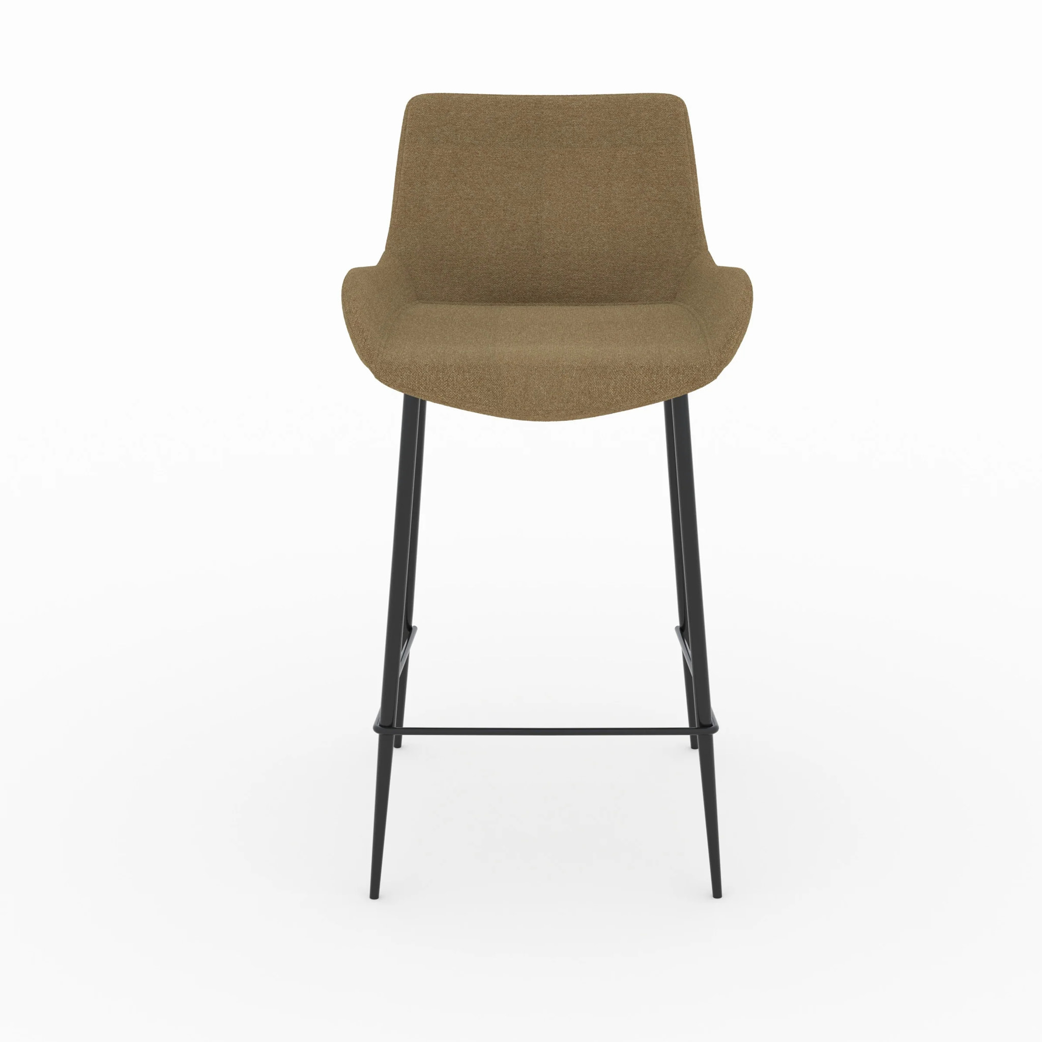 Lot de 2 chaises pour îlot central en tissu jaune 65 cm - Pirata