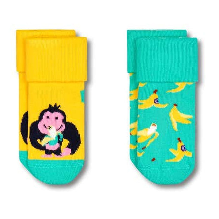 Calcetines 2-pack kids monkey & banana terry