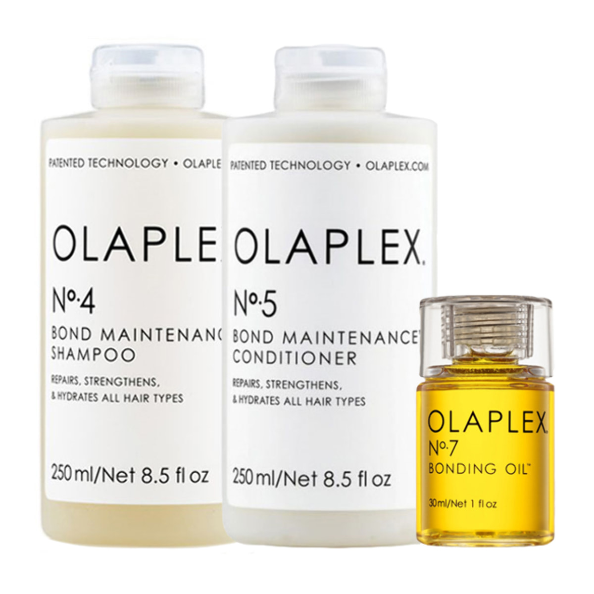OLAPLEX Kit Bond Maintenance Shampoo N°4 250ml + Conditioner N°5 250ml + Oil N°7 30ml
