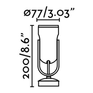 SLOT 200 Lampe projecteur noire