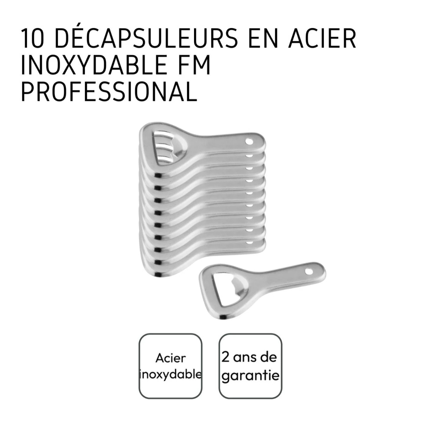 Lot de 10 décapsuleurs mini FM Professional