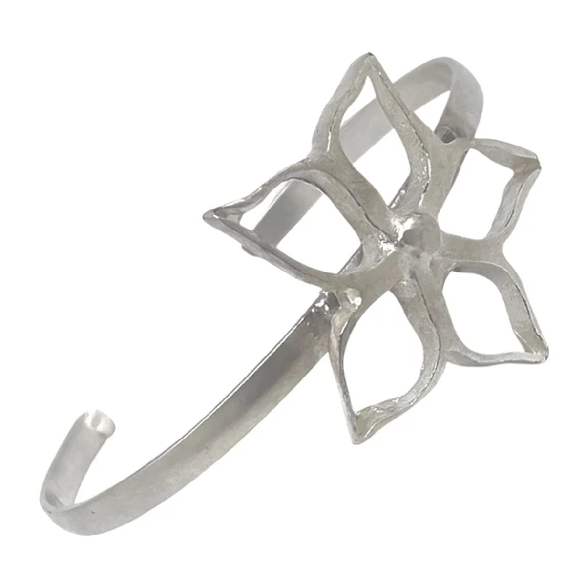 Pulsera brazalete fino IrregularBlom Únic plata 10µ ajustable