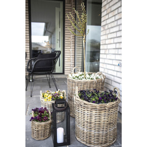 Set di 4 cesti Caor in rattan kubu naturale - misure assortite