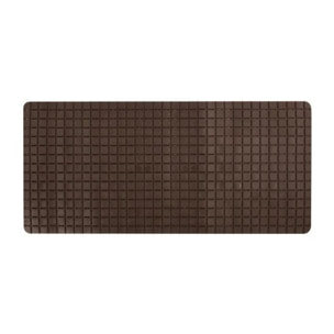 Tapis Fond de baignoire antidérapant Caoutchouc QUADRO 36x76cm Marron chocolat MSV