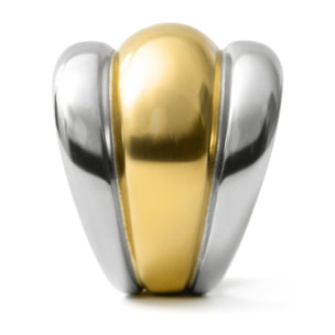 Anillo Darsean acabado oro 18k y plata
