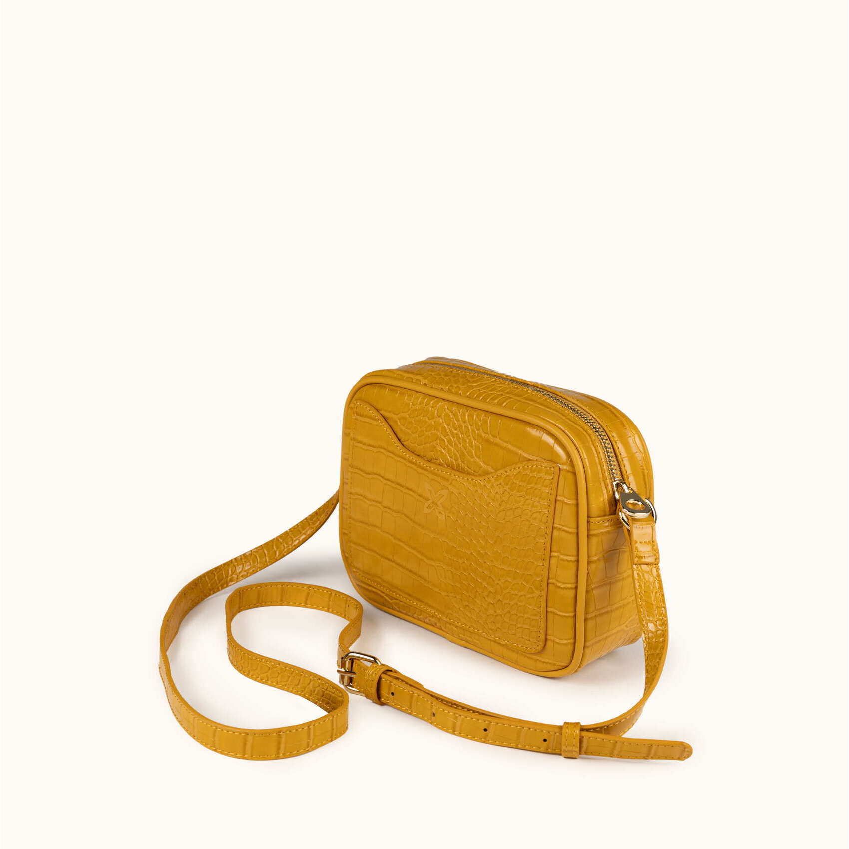 BLOCK CROCO FW25 CROSSBODY CAMERA C/MOUSTARD