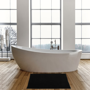 ALFOMBRA DE BAÑO CHENILLE 50X80 CM NEGRO