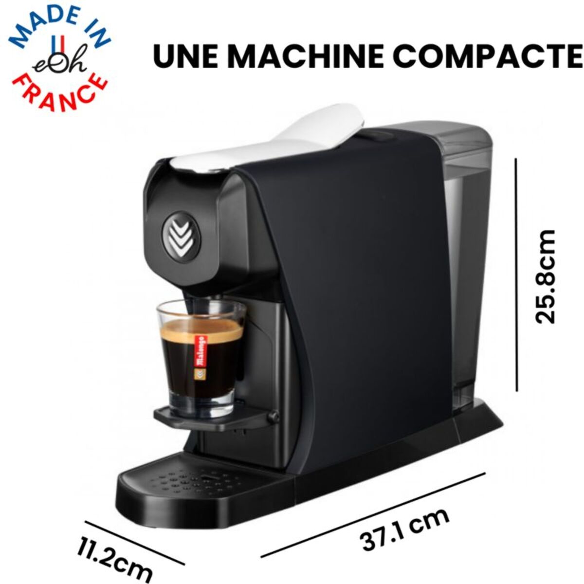 Cafetière à dosette MALONGO EOH NOIR MAT