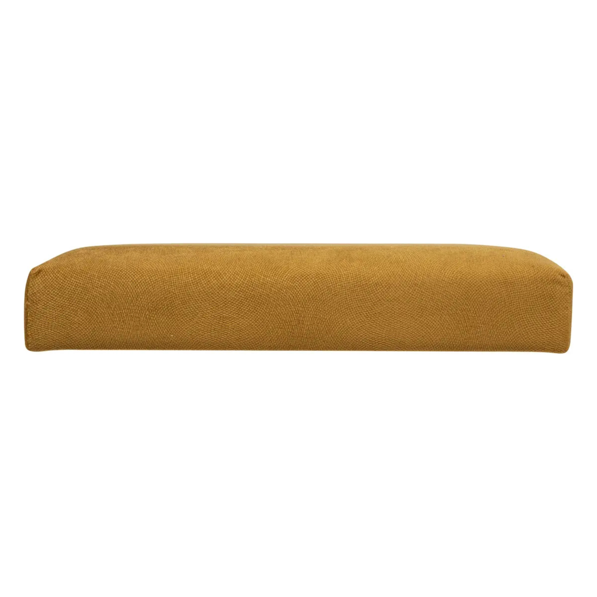 Pouf pliant "Lilou" en velours 38x38cm jaune ocre