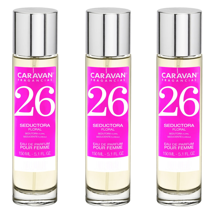 Caravan fragancias set de 3 frascos perfume de mujer nº26, de 150 ml