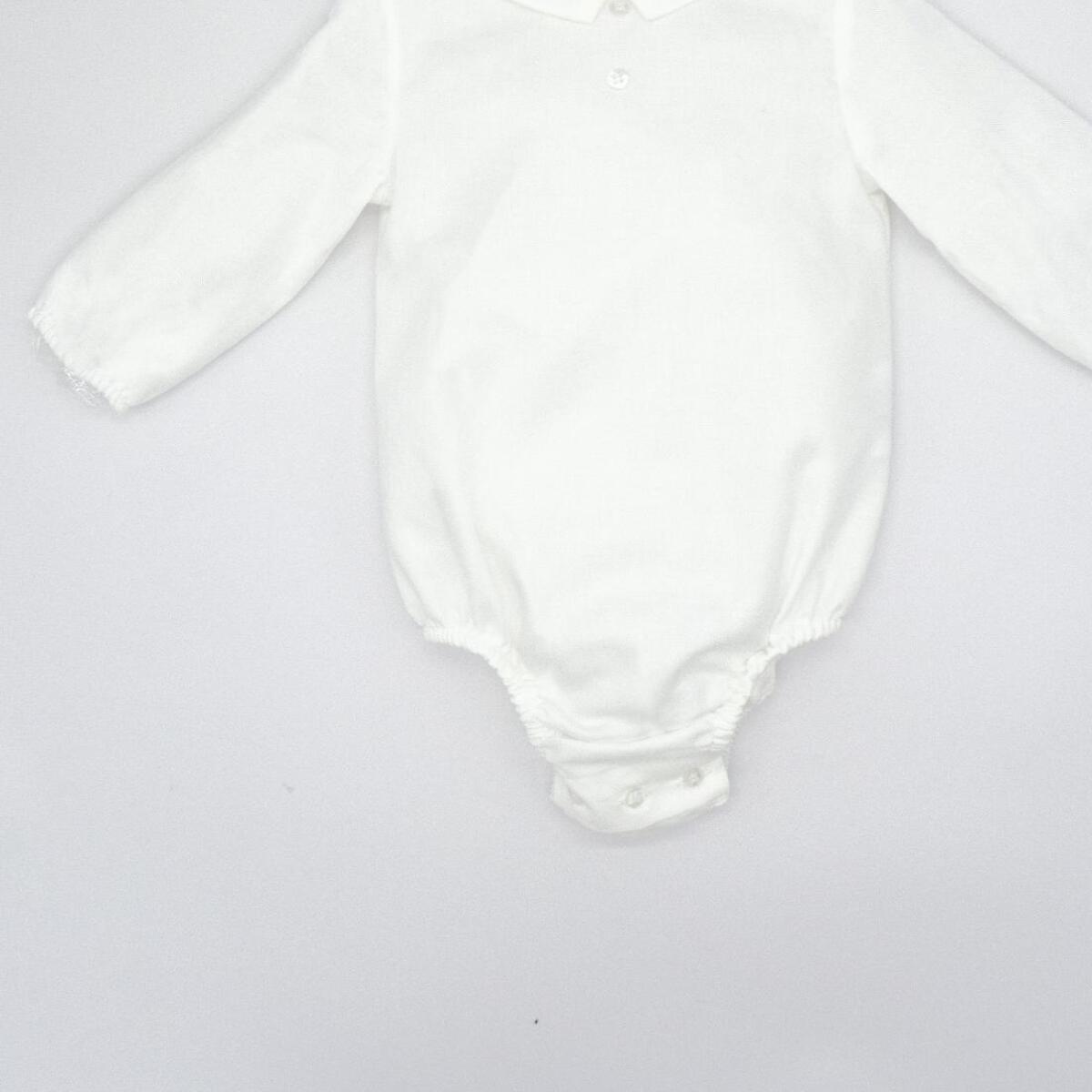 Body cuello bebé viella blanco