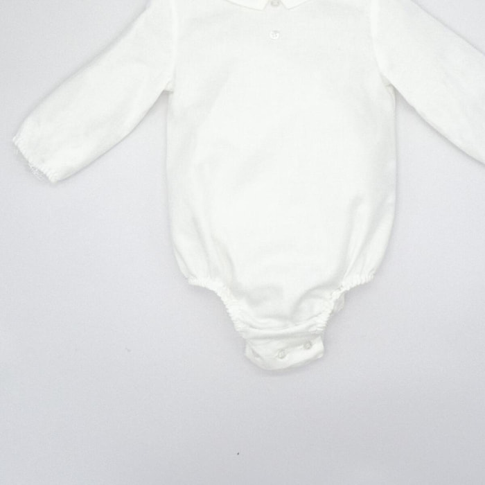 Body cuello bebé viella blanco