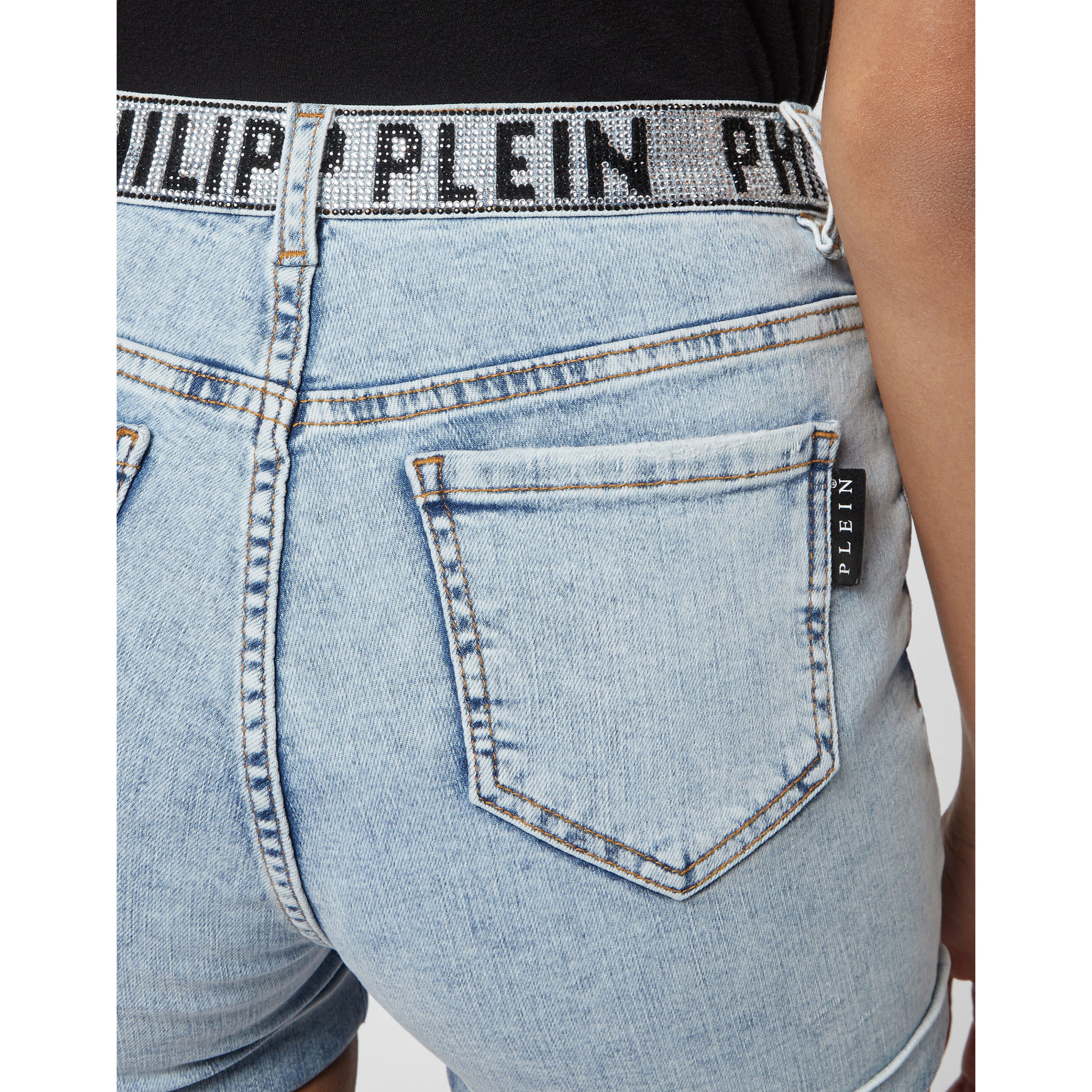 PHILIPP PLEIN Denim Shorts