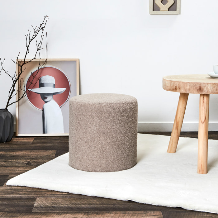 Pouf Bouclette Taupe