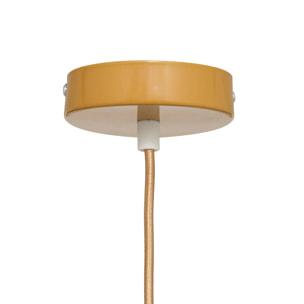 Suspension Lito ronde D.22cm jaune ocre