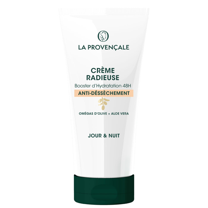 La Provençale - Crème Radieuse Booster d'Hydratation 48H Anti-dessèchement - Omégas d'Olive & Aloe Vera - Tous types de peaux -