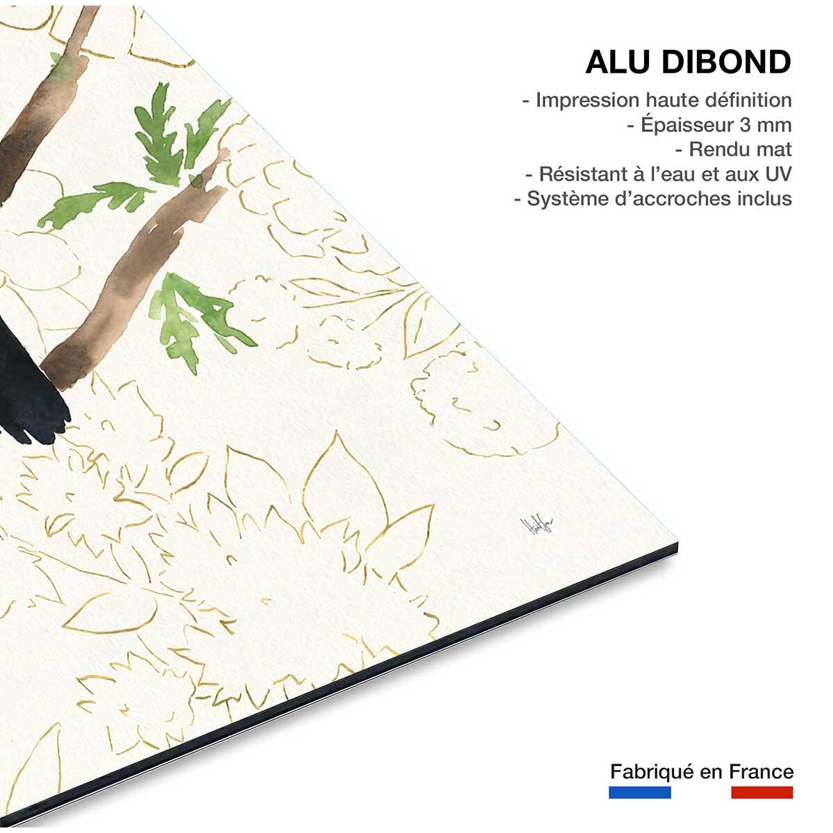 Tableau Joyeux oiseaux tropicaux Tableau alu Dibond