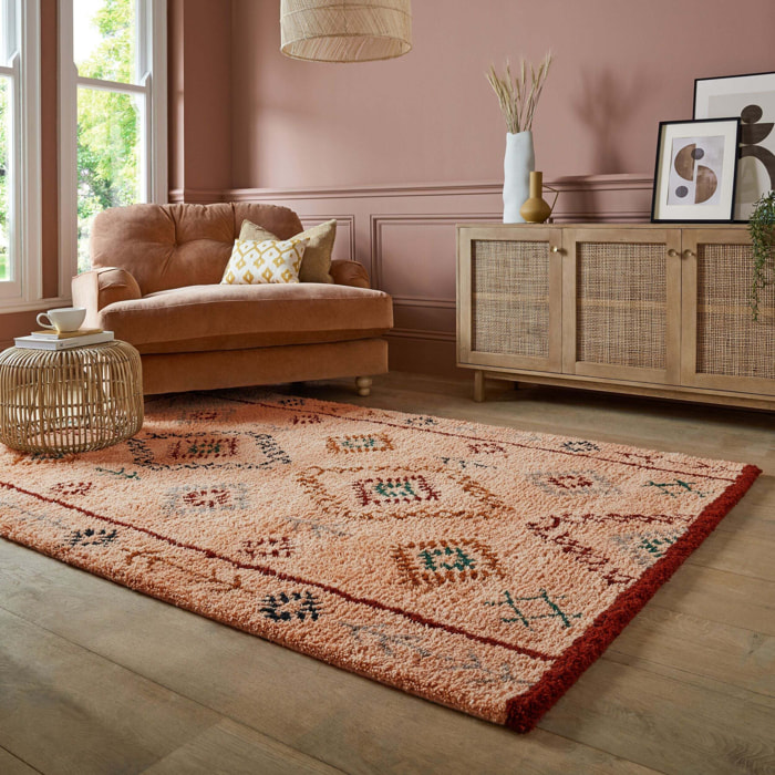 Tapis berbere 100% laine SAHARA Rose