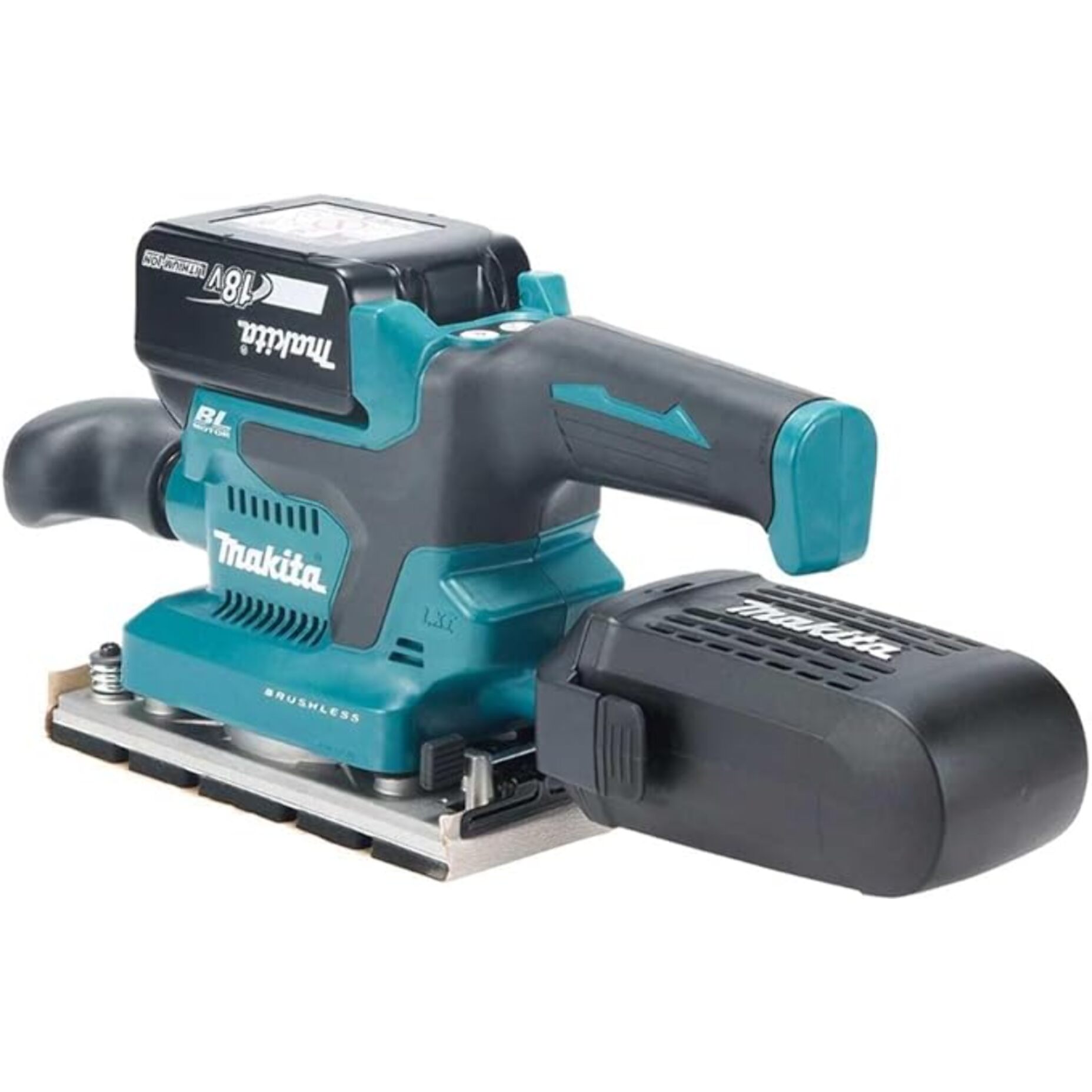 Ponceuse vibrante 18V LXT ® - MAKITA - avec 2 batteries 18V 5Ah - chargeur - MAKPAC - DBO382RTJ