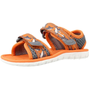 Chanclas Niño de la marca CLARKS  modelo SURFING TIDE T NARANJA