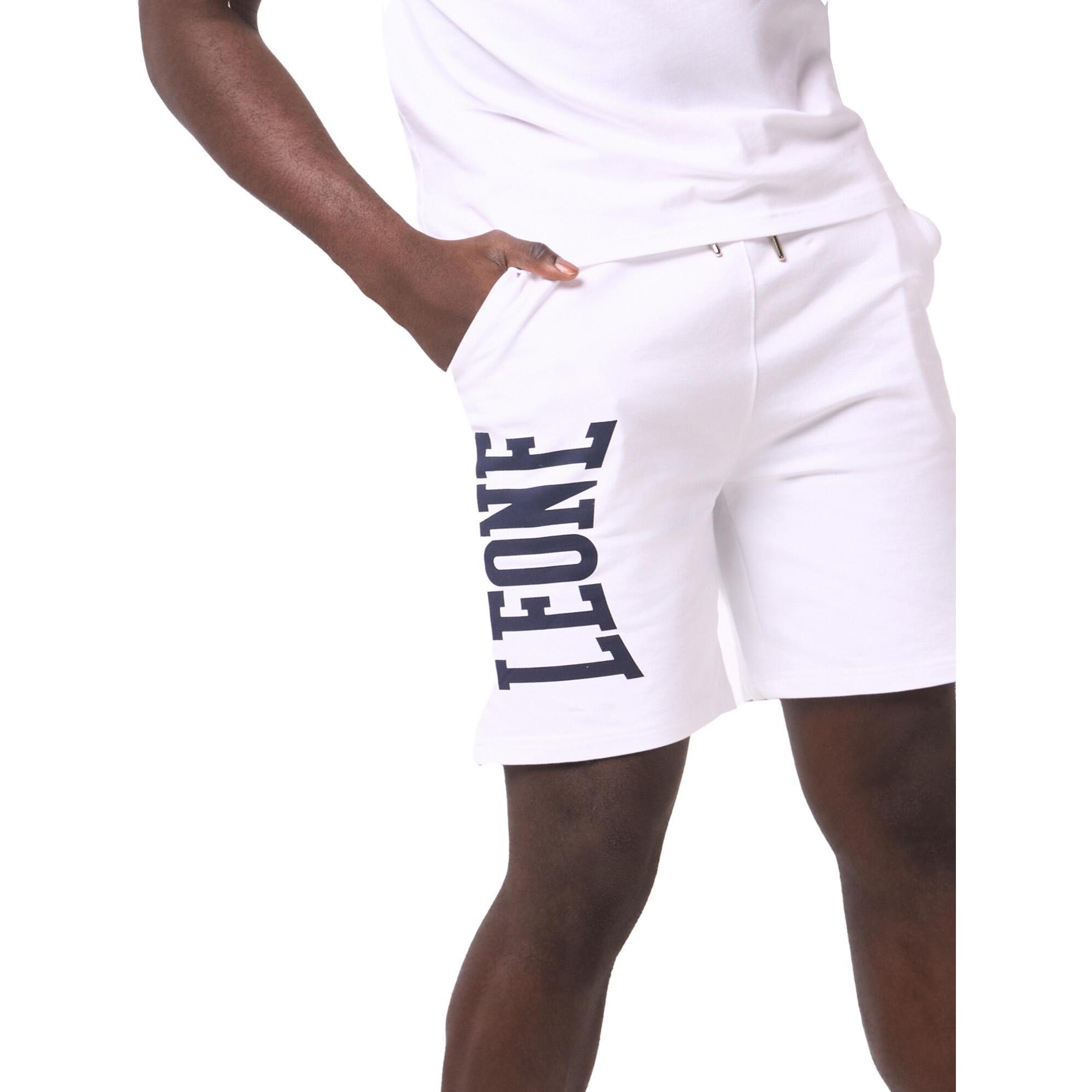 Pantalón corto de hombre con gran logo Leone Basic
