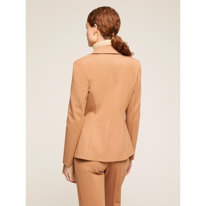 Motivi - Blazer sin forro de punto milano - Beige