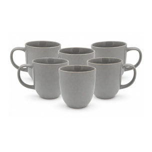 Lot de 6 mugs, GALET