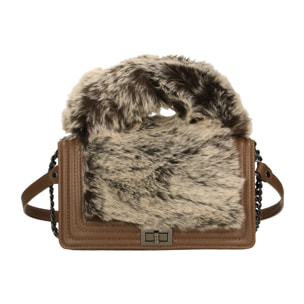 Borsa a tracolla da donna In Vera pelle Made in Italy 24x14x9 cm